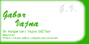 gabor vajna business card